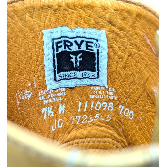 Frye Vintage Campus Boots Banana Yellow Leather Women’s Size 7.5 - Picture 4 of 8